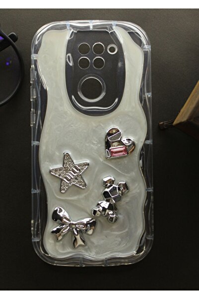 tcover Redmi Note 9 4G Kılıf Epoksi Dekorlu Kabartmalı Kapak