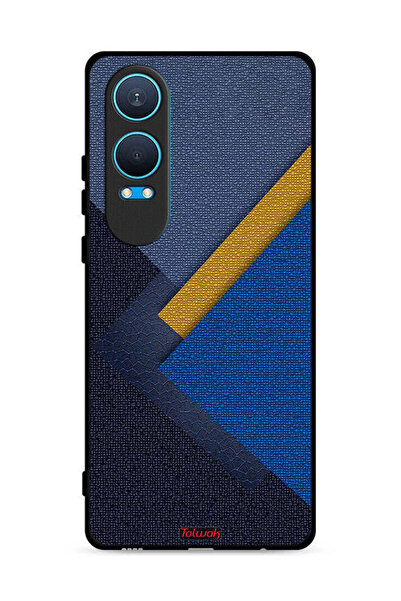 Tolwak غطاء حماية لهاتف OnePlus Nord CE4 Lite 5G بنقشة مثلثات جلدية