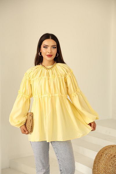 Vegove Daisy Flower Tunic Lemon