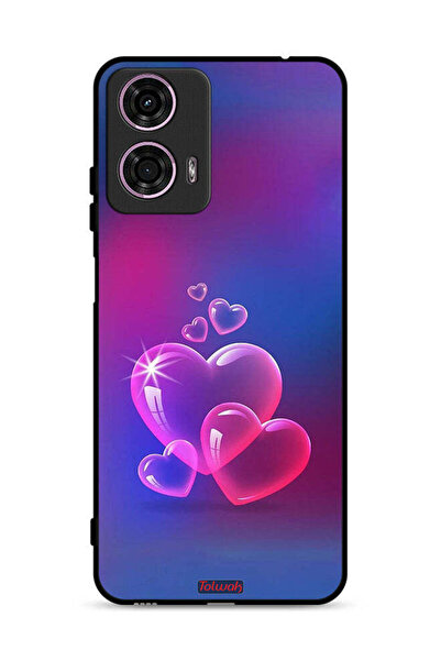 Tolwak غطاء حماية لهاتف موتورولا موتو جي 24 4G بنقشة قلوب الماء