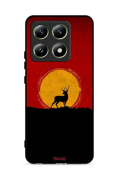 Tolwak غطاء حماية لهاتف شاومي 14T 5G برسومات غزال وقمر