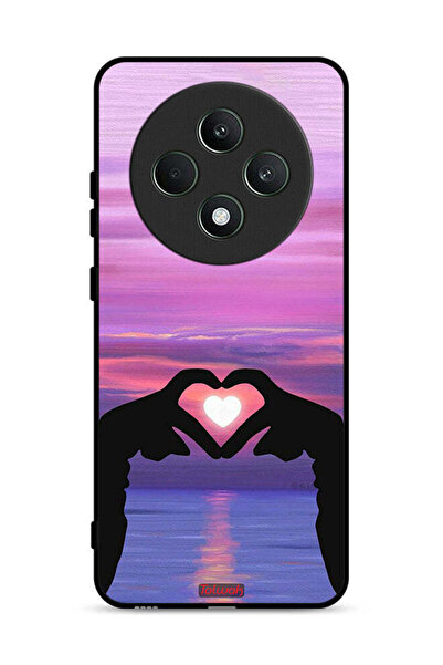 Tolwak Oppo Reno12 F 5G Protective Case Cover Heart Moon