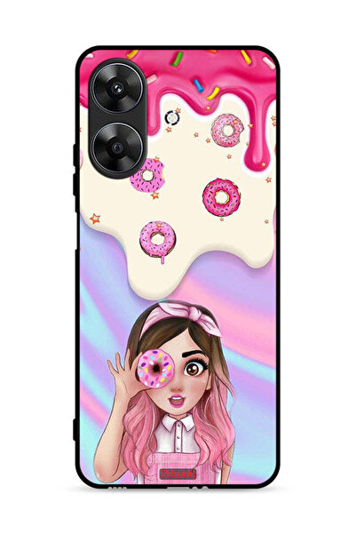 Tolwak غطاء حماية لهاتف Realme Note 60 4G يحمل صورة دونات