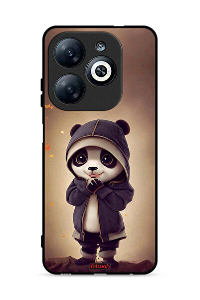 Tolwak غطاء حماية لهاتف إنفينيكس سمارت 8 4G بنقشة باندا صغيرة لطيفة