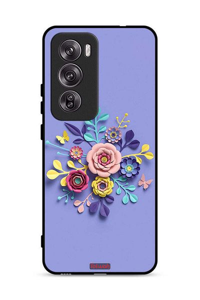 Tolwak غطاء حماية لهاتف Oppo Reno12 Pro 5G برسومات زهور فنية