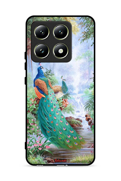 Tolwak غطاء حماية لهاتف Xiaomi 14T 5G بنقشة الطاووس