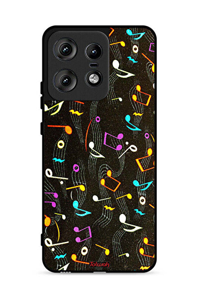 Tolwak غطاء حماية لهاتف موتورولا إيدج 50 برو 5G بنمط قماش موسيقي