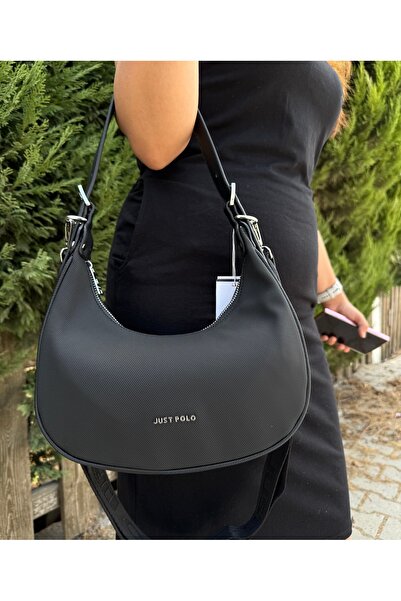 Just Polo حقيبة يد وكتف وحقيبة كروس مقاومة للماء باللون الأسود للموسم الجديد ...