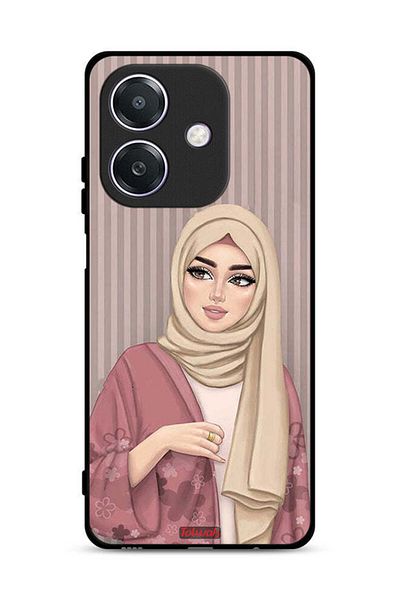 Tolwak غطاء حماية لهاتف Oppo A3x 5G برسومات فتاة محجبة