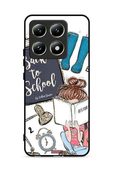 Tolwak غطاء حماية لهاتف شاومي 14T 5G بطبعة فتاة العودة إلى المدرسة تقرأ التاريخ