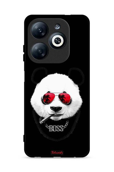 Tolwak غطاء حماية لهاتف Infinix Smart 8 4G بتصميم Boss Panda