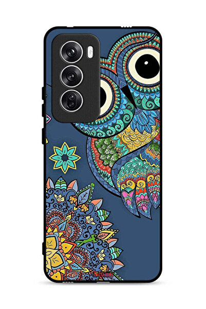 Tolwak غطاء حماية لهاتف Oppo Reno12 5G بتصميم بومة زهرية