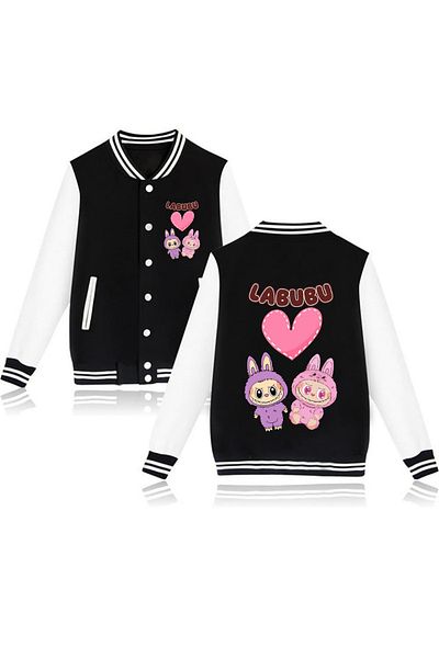 MECH BUTİK Jachetă de colegiu unisex imprimată Labubu