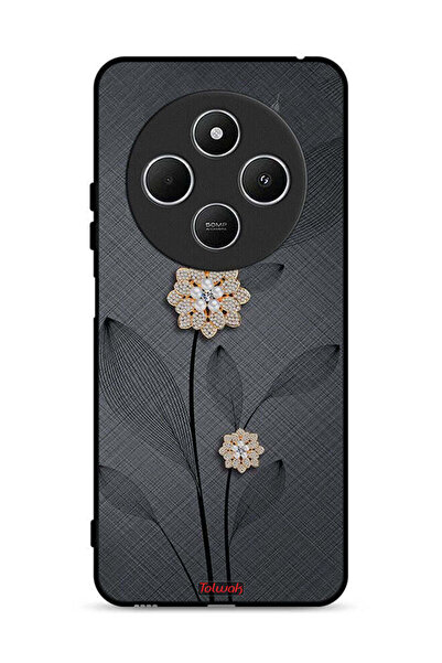 Tolwak غطاء حماية لهاتف شاومي ريدمي 14 سي 4G بنقشة زهور ماسية
