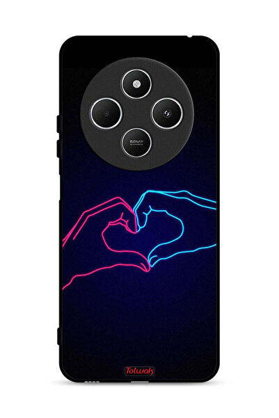 Tolwak Xiaomi Redmi 14R 5G Protective Case Cover Touching Hand Making Heart
