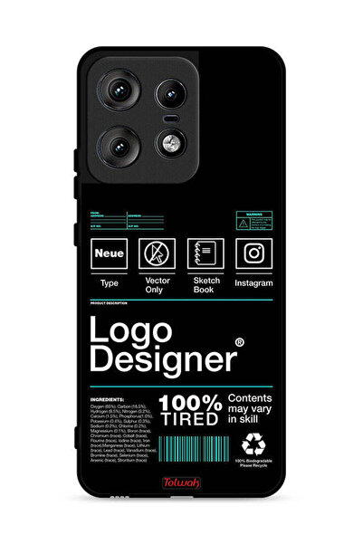 Tolwak غطاء حماية لهاتف موتورولا إيدج 50 برو 5G مع ملصق شعار مصمم