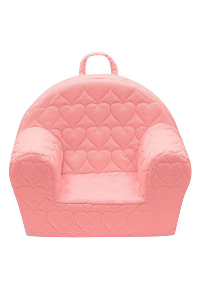 NEW BABY SHOP Fotoliu din burete, New Baby, Hearts, Pentru copii, Cu buzunar lateral, Din tesatura de catifea