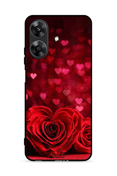 Tolwak غطاء حماية لهاتف Realme Note 60 4G بتصميم زهور على شكل قلب وفن تجريدي