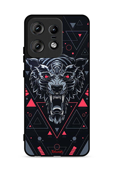 Tolwak غطاء حماية لهاتف موتورولا إيدج 50 برو 5G بنقشة الذئب المتمرّد