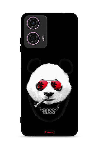 Tolwak Motorola Moto G24 4G Protective Case Cover Boss Panda