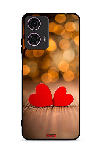 Tolwak Motorola Moto G24 4G Protective Case Cover Two Beautiful Hearts