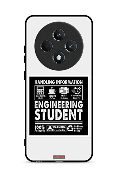 Tolwak جراب حماية لهاتف Oppo Reno12 F 5G، ملصق طالب هندسة