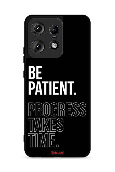 Tolwak غطاء حماية لهاتف Motorola Edge 50 Pro 5G - كن صبورًا، فالتقدم يستغرق وقتًا