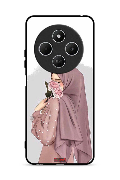 Tolwak غطاء حماية لهاتف شاومي ريدمي 14 سي 4G، يحمل صورة فتاة تحمل ورودًا