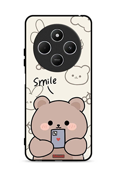 Tolwak غطاء حماية لهاتف شاومي ريدمي 14 سي 4G برسومات الدب المبتسم
