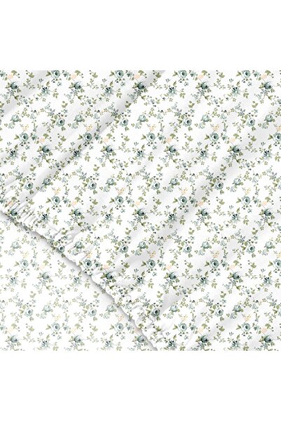 Evim Arora 100% Cotton Double Fitted Sheet Set Mint - 160X200+30 cm