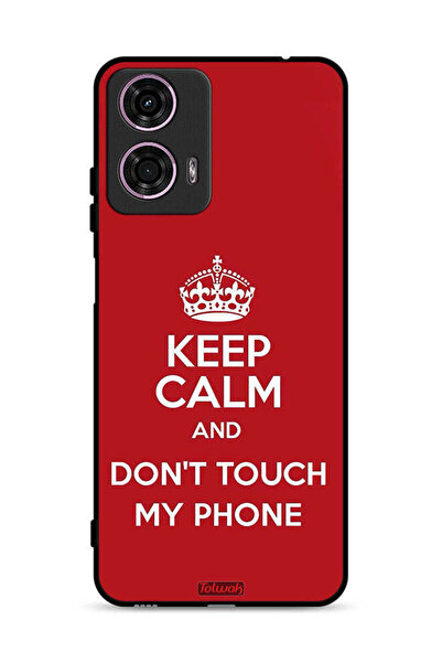 Tolwak Motorola Moto G24 4G Protective Case Cover Keep Calm And Dont Touch My...