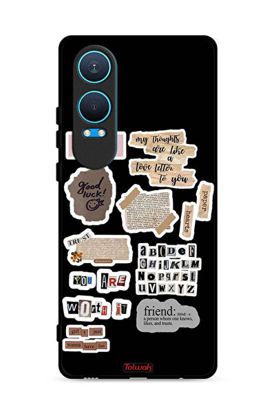 Tolwak غطاء حماية لهاتف OnePlus Nord CE4 Lite 5G بملصقات اقتباسات الحظ السعيد