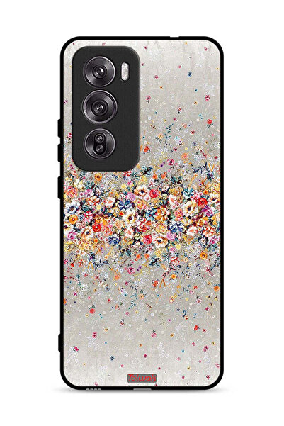 Tolwak غطاء حماية Oppo Reno12 Pro 5G بنقشة زهور صغيرة وفن تجريدي