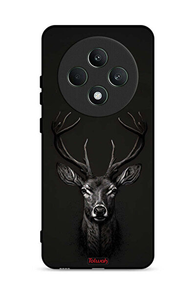 Tolwak غطاء حماية لهاتف Oppo Reno12 F 5G برسومات غزال رقمية