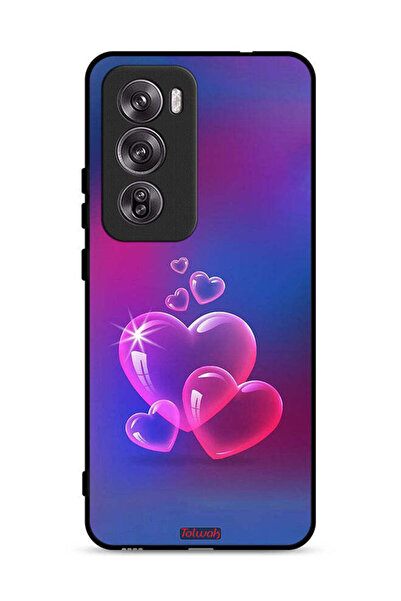 Tolwak غطاء حماية لهاتف Oppo Reno12 Pro 5G بنقشة قلوب الماء