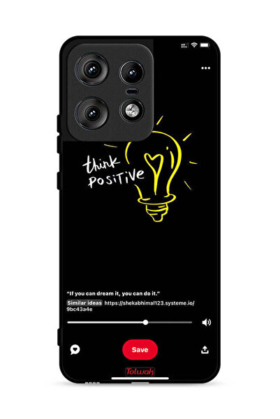 Tolwak غطاء حماية لهاتف موتورولا إيدج 50 برو 5G - فكر بإيجابية