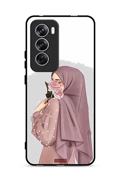 Tolwak غطاء حماية Oppo Reno12 5G برسومات فتاة تحمل ورودًا