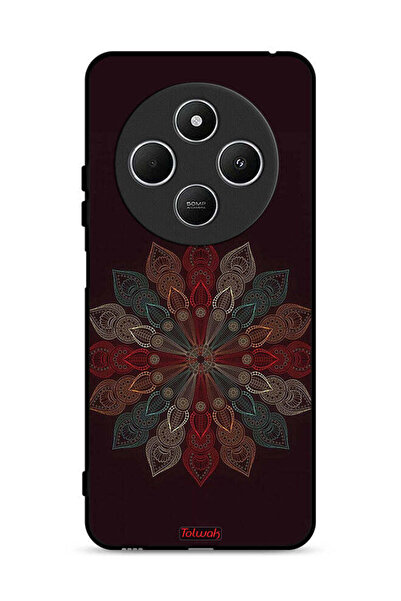 Tolwak غطاء حماية لهاتف شاومي ريدمي 14R 5G بنقشة زهرة ماندالا