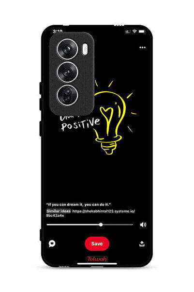 Tolwak غطاء حماية لهاتف Oppo Reno12 5G - فكر بإيجابية