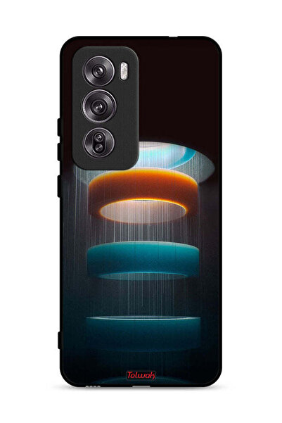Tolwak Oppo Reno12 Pro 5G Protective Case Cover Rings Art Pattern