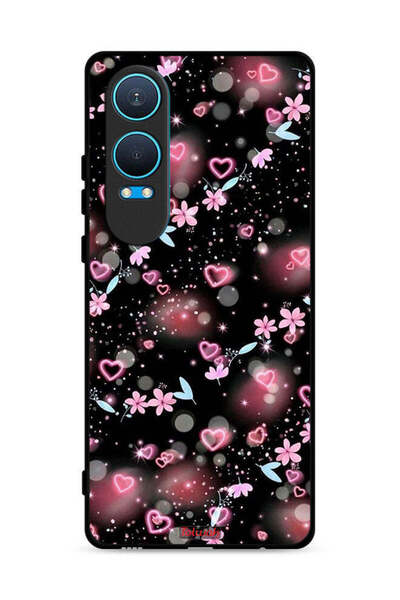 Tolwak غطاء حماية لهاتف OnePlus Nord CE4 Lite 5G بنقشة قلوب وأزهار صغيرة