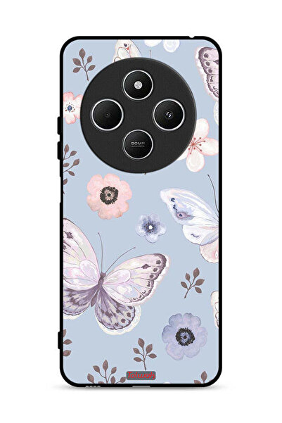 Tolwak Xiaomi Redmi 14R 5G Protective Case Cover Butterflies And Flowers