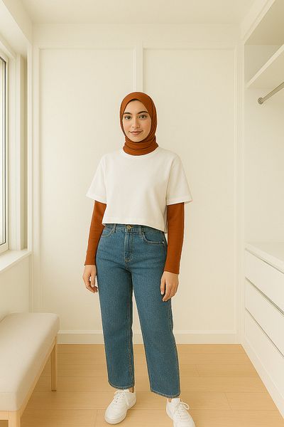 mirach Turtleneck Jersey Uniform Concealer Long Sleeve Neck Collar Crop