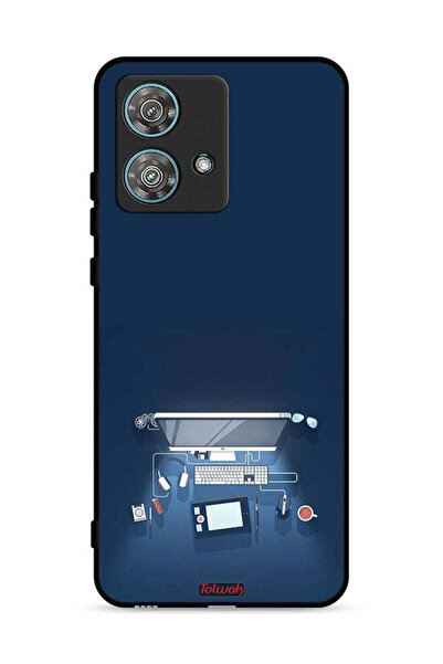 Tolwak غطاء حماية لجهاز موتورولا إيدج 40 نيو 5G، تصميم فني لمكتب الكمبيوتر