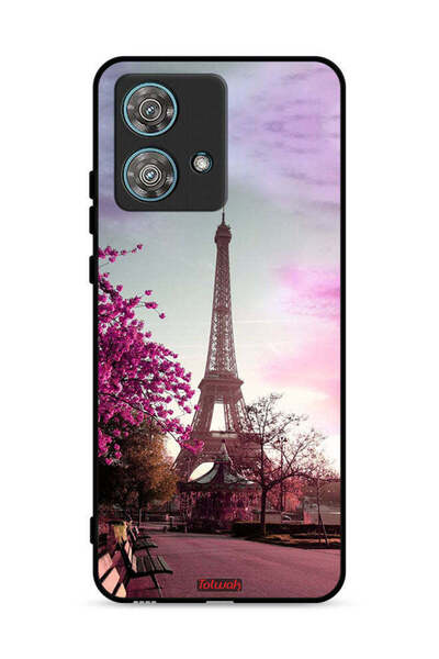 Tolwak غطاء حماية لهاتف موتورولا إيدج 40 نيو 5G بطبعة برج إيفل