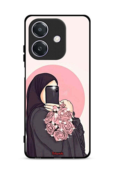 Tolwak غطاء حماية لهاتف Oppo A3x 5G، فن التقاط صور سيلفي مع حمل الزهور