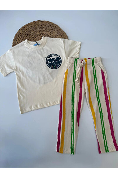 kidstalya Waffle Set with Striped Pants