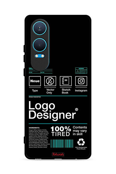 Tolwak OnePlus Nord CE4 Lite 5G Protective Case Cover Logo Designer Sticker