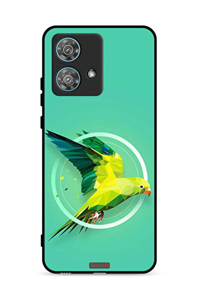 Tolwak غطاء حماية لهاتف موتورولا إيدج 40 نيو 5G بطبعة فن تجريدي ببغاء