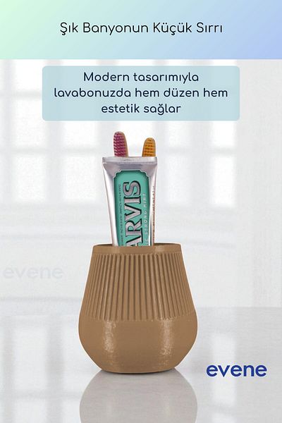 Evene Θήκη οδοντόβουρτσας Βάση οδοντόβουρτσας Βάση οδοντόβουρτσας Milk Coffee Color Model 88